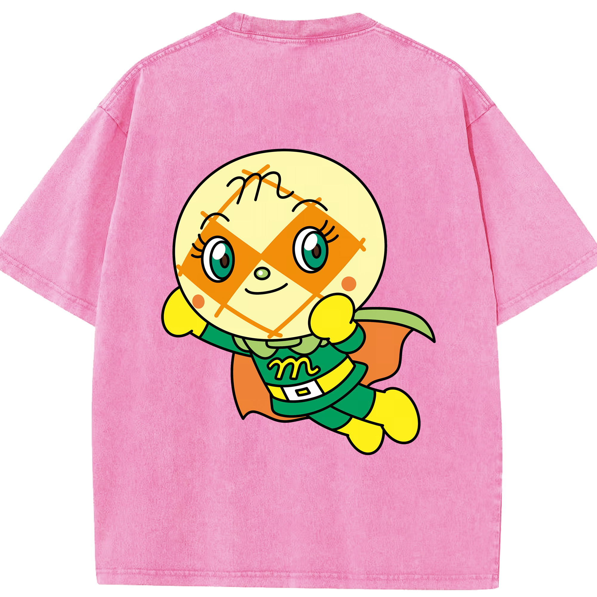 （画像用） アンパンマン Anpanman 綿100% ヴィンテージ風 半袖Tシャツ（背面プリント）